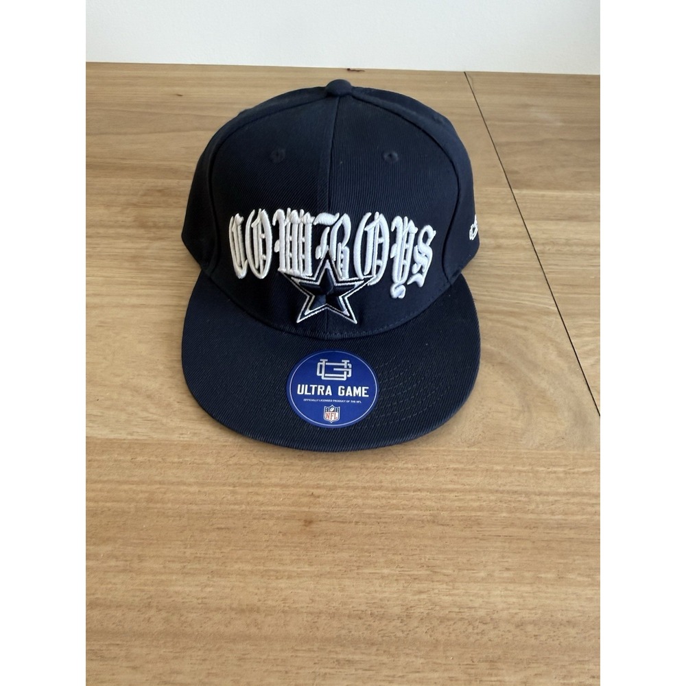 Dallas Cowboys Old English Snapback Hat Navy Ultra Game NFL Flat Bill Cap NWT
